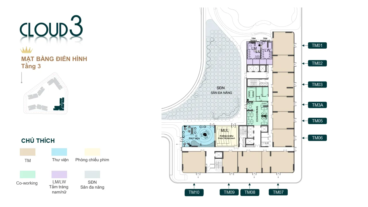 Royal Mansion Tower Cloud 3 tang 3